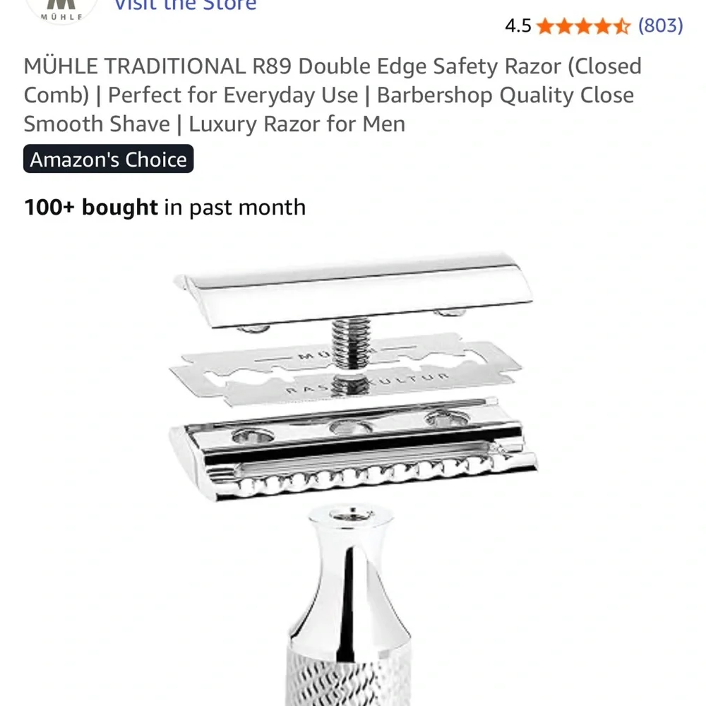 Muhle Chrome Safety Razor - Picture 9 of 14